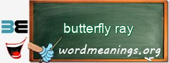 WordMeaning blackboard for butterfly ray